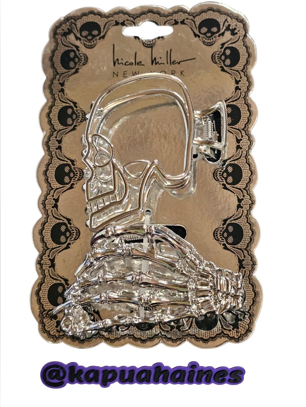 Gothic Skeleton Hair Claw Clip Set